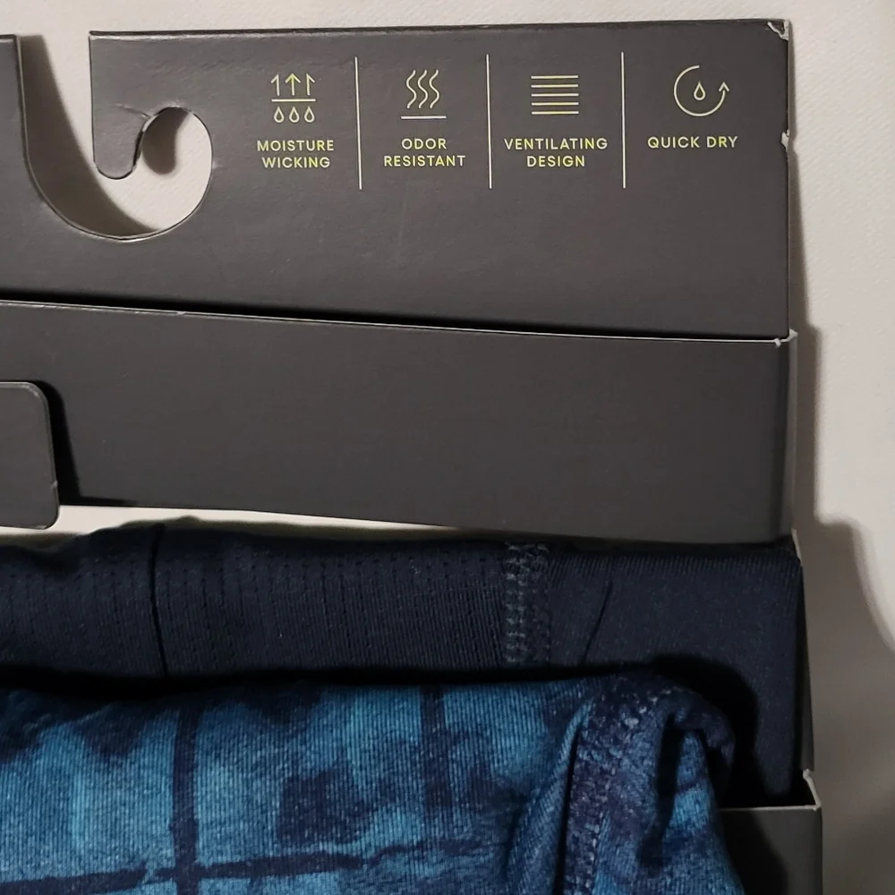 All In Motion Men's NIP 2 Pack Blue Mesh Panel Boxer Briefs Size Small - Picture 4 of 12